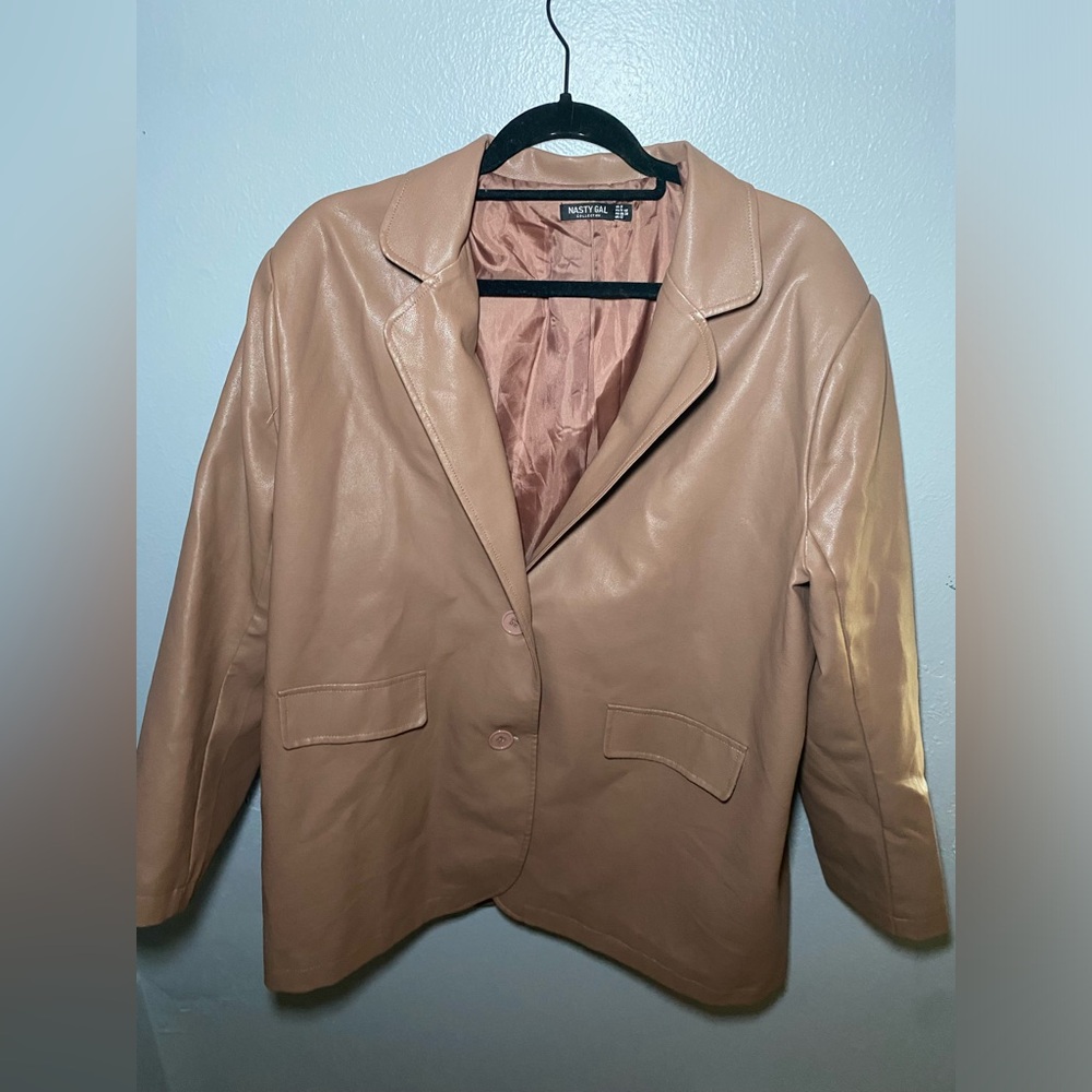 Nasty gal faux leather blazer- 8